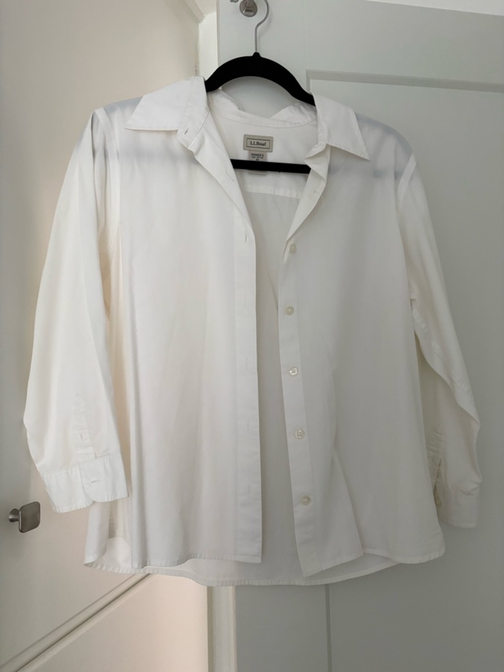 L.L.Bean Women's Cotton Shirt in White